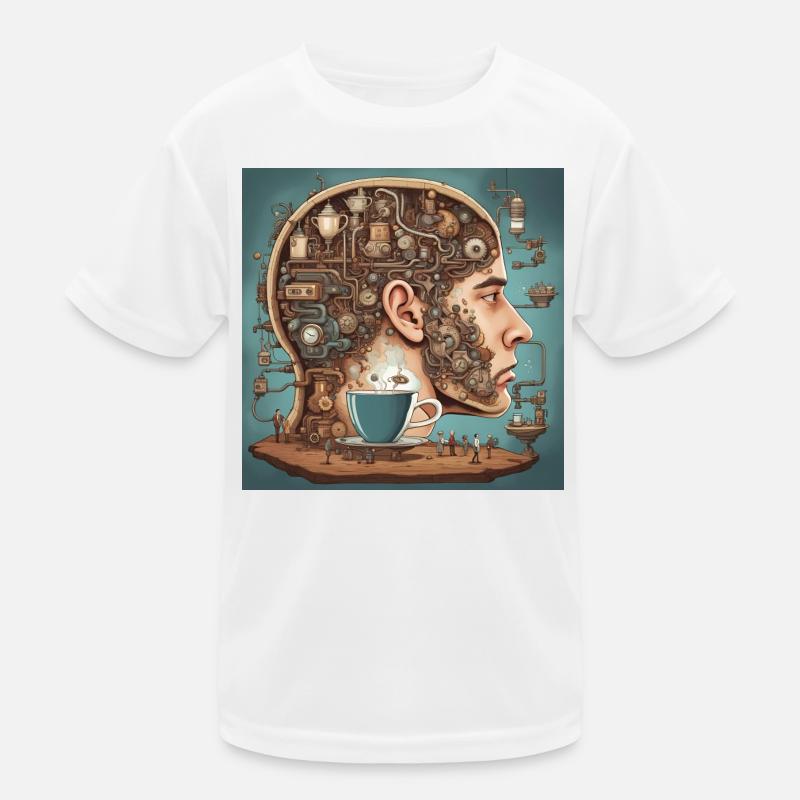 Coffee on the Brain Kids Functional T-Shirt