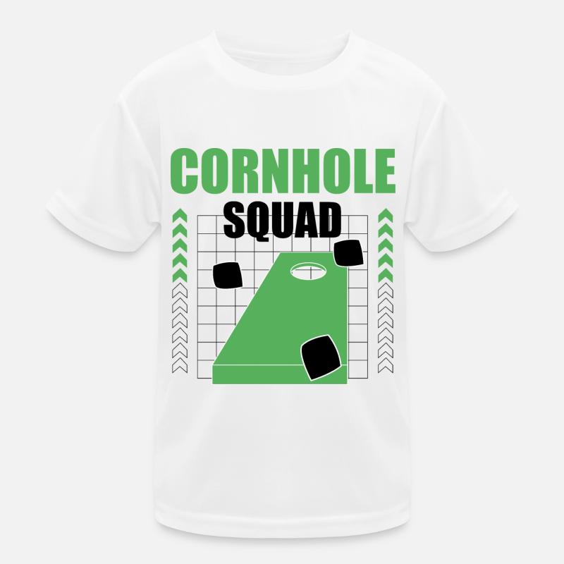 Cornhole Squad Ironic Quote Sack Tossing Kids Functional T-Shirt