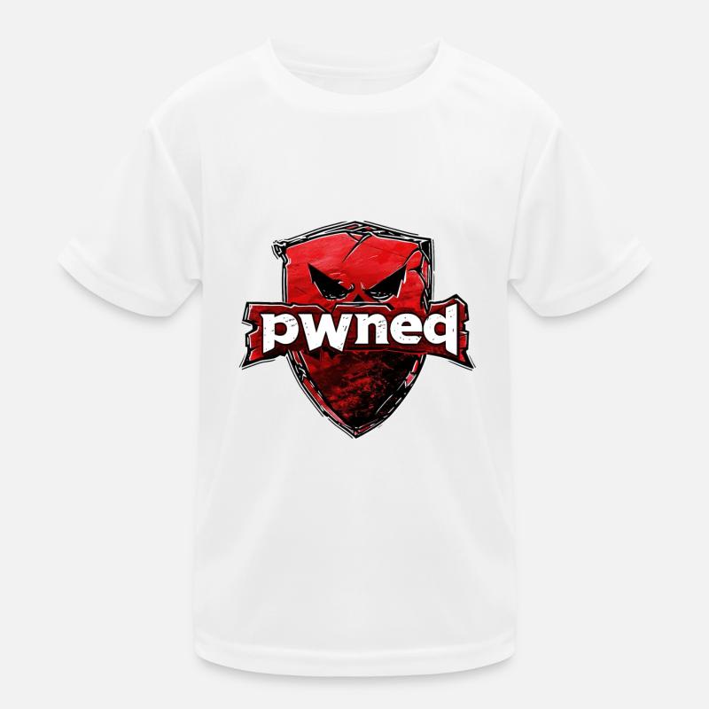 Pwned Shielded Dominance - Show Strength! Kids Functional T-Shirt