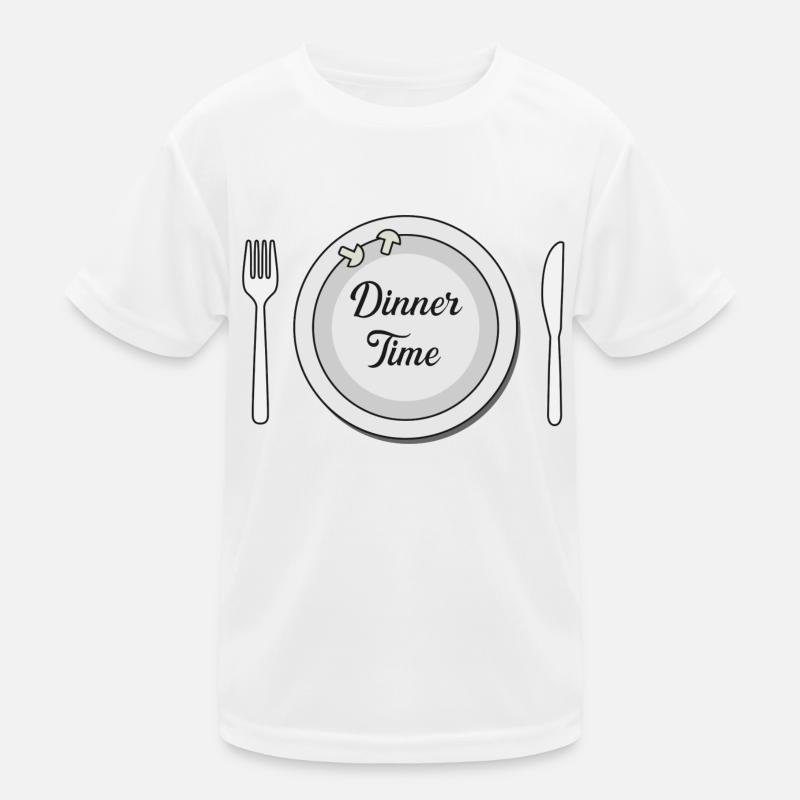 Dinner Time - Kinder Funktions-T-Shirt - Weiß