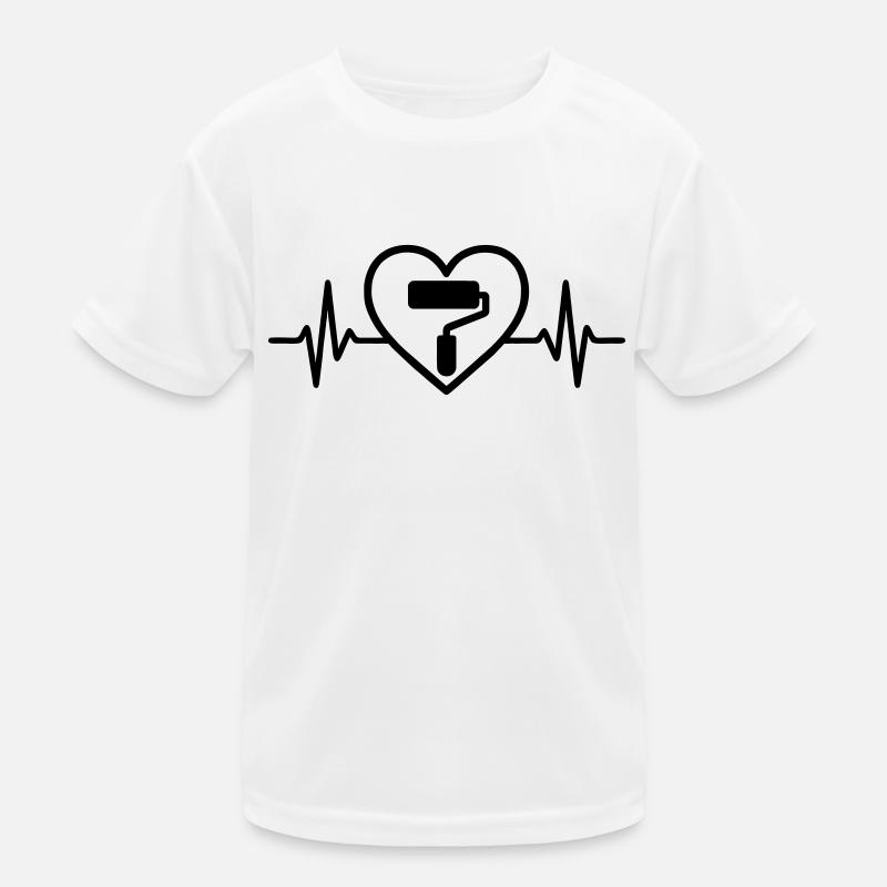 Painter Paint Roller Heart Kids Functional T-Shirt
