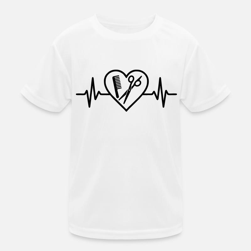 Friseur Friseurin Herz Beruf Kinder Funktions-T-Shirt