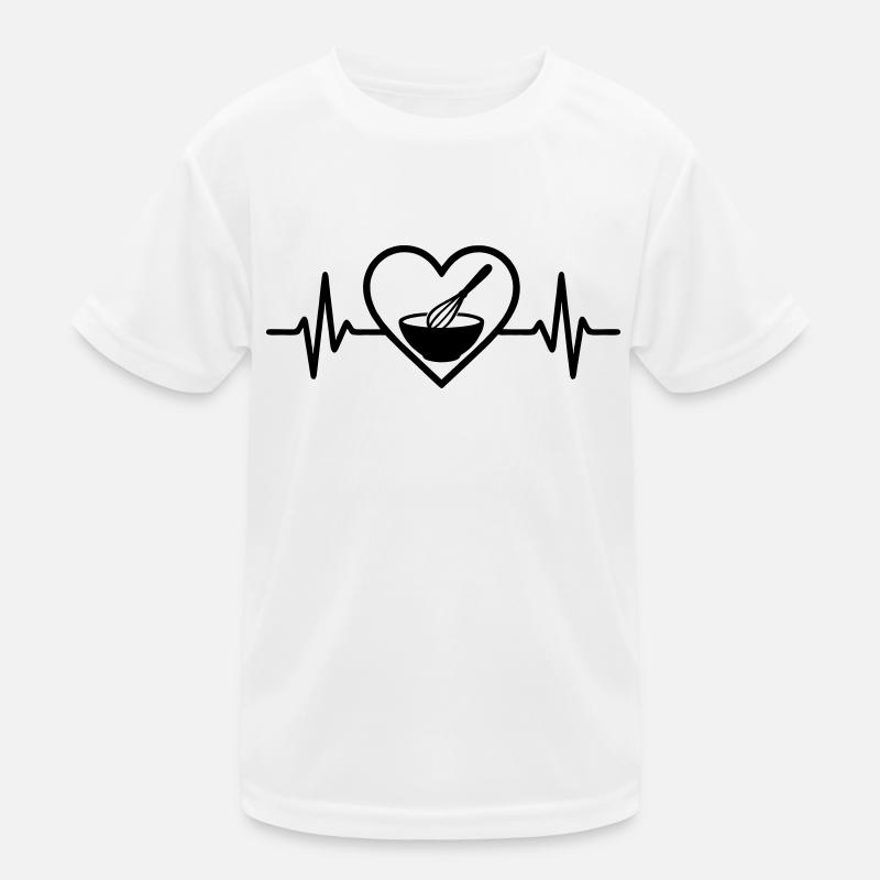 Confectioner Whisk Bowl Heart Kids Functional T-Shirt