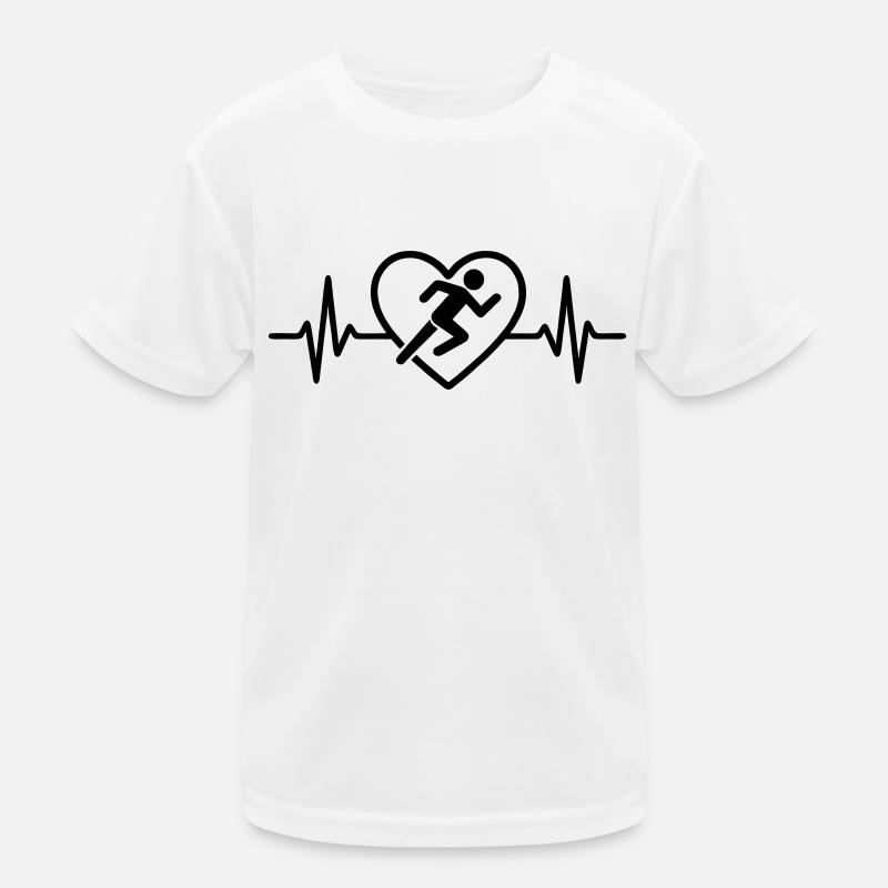 Leichtathletik Laeufer Sprint Herz Kinder Funktions-T-Shirt