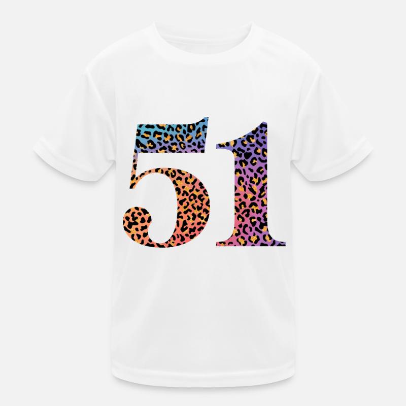 51. Geburtstag Leopard Kinder Funktions-T-Shirt