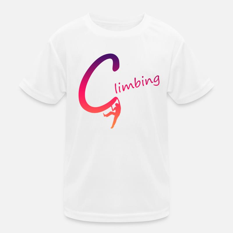 Climbing - Kinder Funktions-T-Shirt - Weiß
