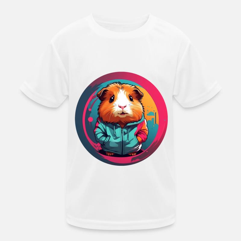 Cochon d’Inde dans la roue chromatique colorée T-shirt sport Enfant