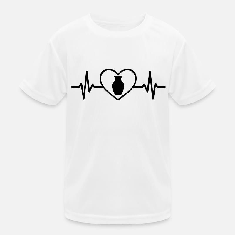 Pottery Vase Heart Kids Functional T-Shirt