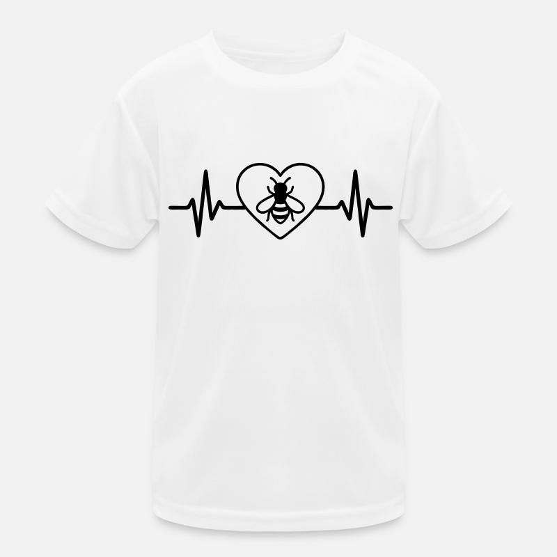 Imker Biene Herz Kinder Funktions-T-Shirt