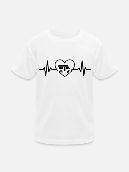 Vanlife My heart goes with me - Kids Functional T-Shirt - white - Front