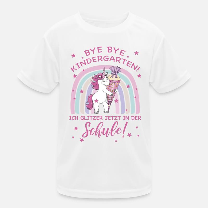 Einhorn Kindergarten Schule Kinder Funktions-T-Shirt