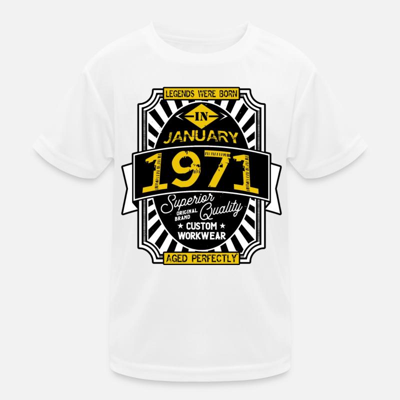 1971 JANUARY Kids Functional T-Shirt