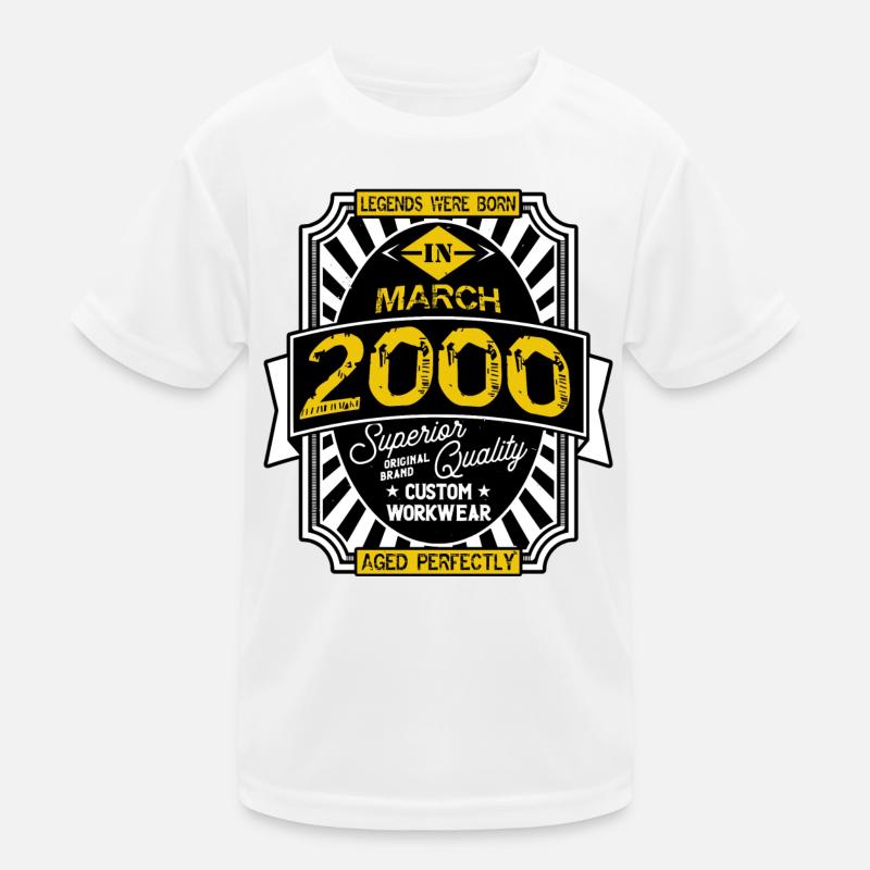 2000 MÄRZ Kinder Funktions-T-Shirt