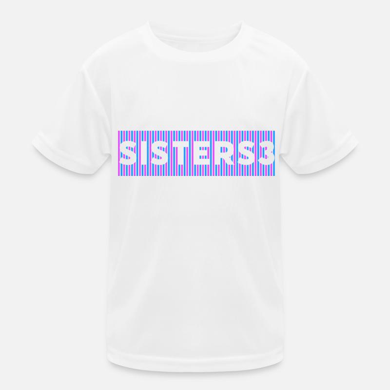 Schwestern Kinder Funktions-T-Shirt