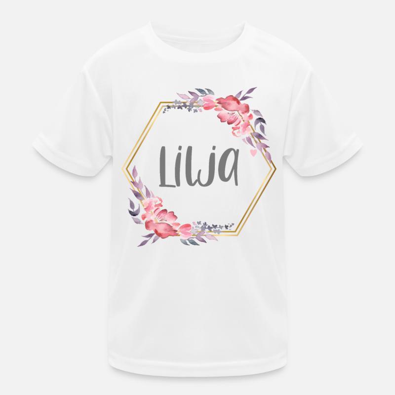 Lilja Mädchen Name Baby Geschenk Kinder Funktions-T-Shirt