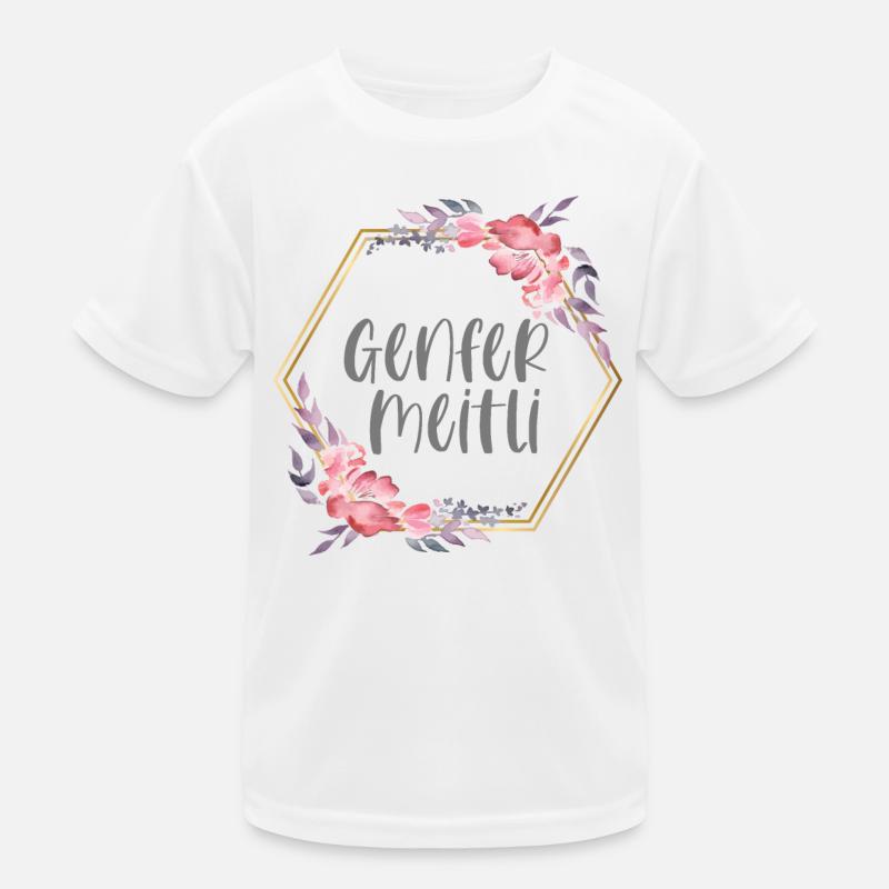 Schweiz Genf Mädchen Heimat Geschenk Kinder Funktions-T-Shirt
