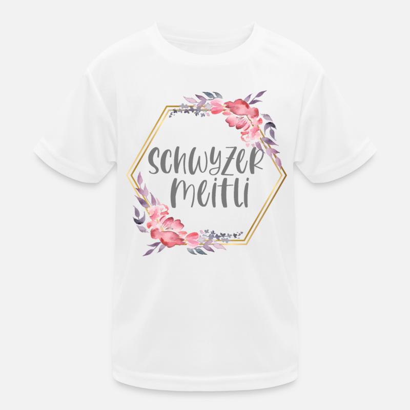 Schweiz Schwyz Mädchen Heimat Geschenk Kinder Funktions-T-Shirt