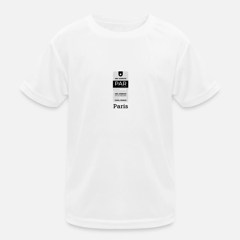 Paris Flight Ticket Kinder Funktions-T-Shirt