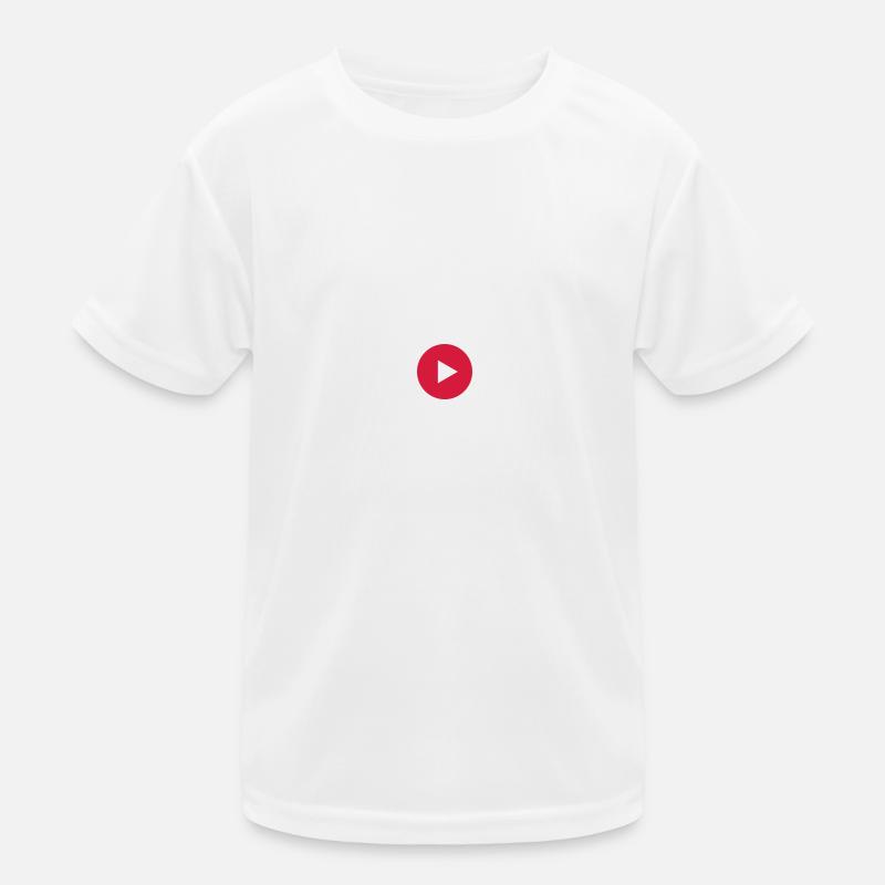 PLAY BUTTON Kinder Funktions-T-Shirt