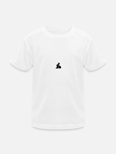 Street with median strip - Kids Functional T-Shirt - white - Front