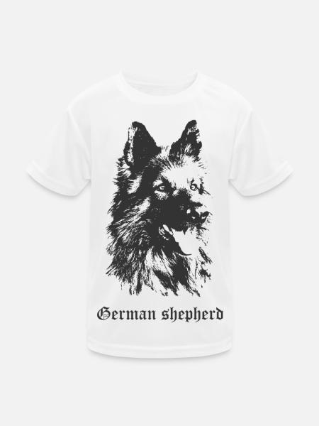 Deutscher Schäferhund - Kinder Funktions-T-Shirt - Weiß