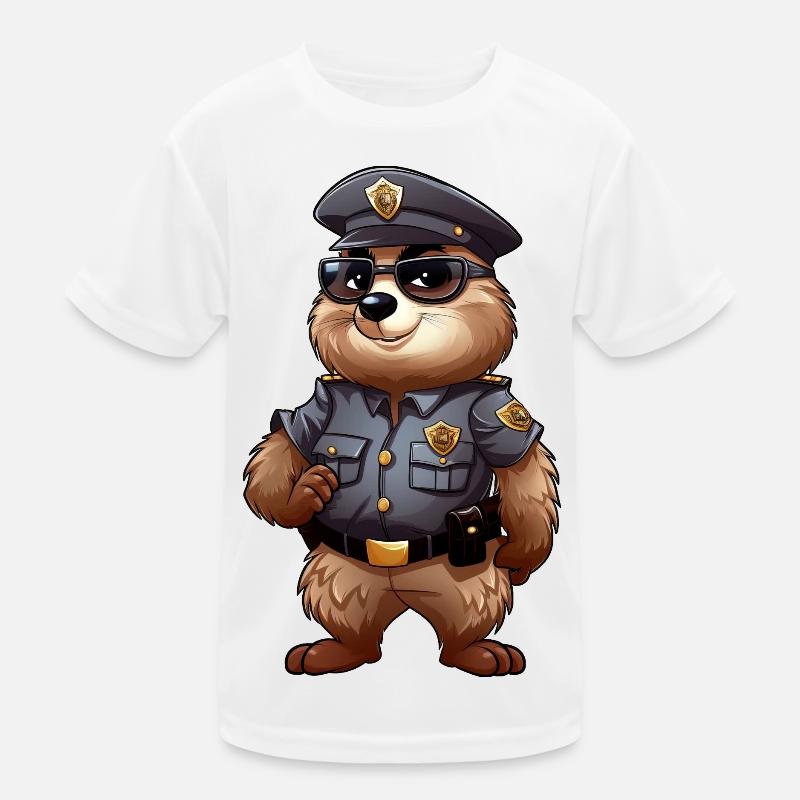 Murmeltier Polizei Kinder Funktions-T-Shirt