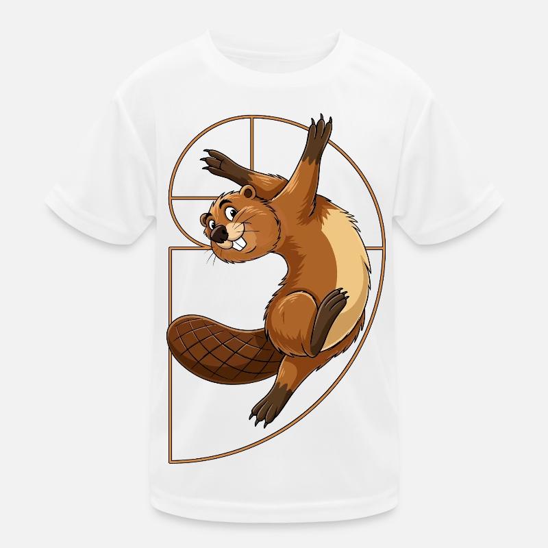 Fibonacci Beaver Spiral Kinder Funktions-T-Shirt