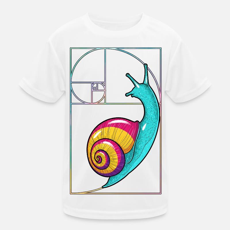Fibonacci Spiral Snail Kinder Funktions-T-Shirt
