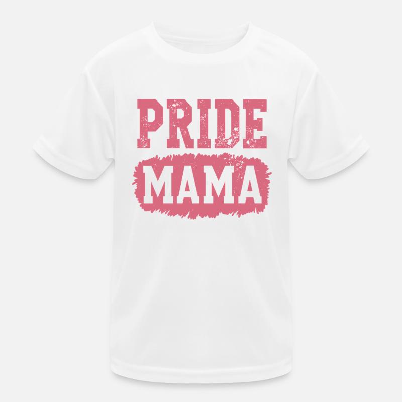 Fière déclaration de PRIDE MAMA pour les familles arc-en-ciel T-shirt sport Enfant