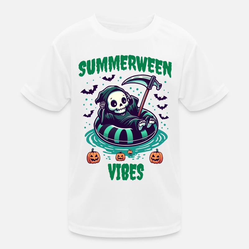 Summerween Vibes mit Sensenmann Kinder Funktions-T-Shirt