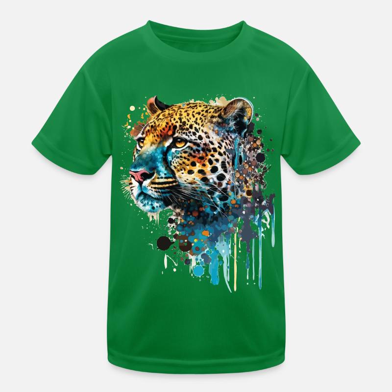 Schöner Leopard Kinder Funktions-T-Shirt