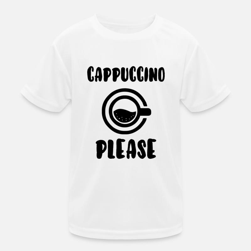 Cappuccino bitte Kinder Funktions-T-Shirt