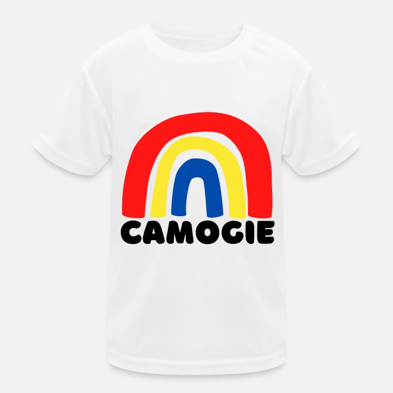 Arc-en-ciel camogie T-shirt sport Enfant