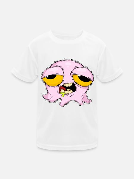 Tintenfisch Tinti - Kinder Funktions-T-Shirt - Weiß