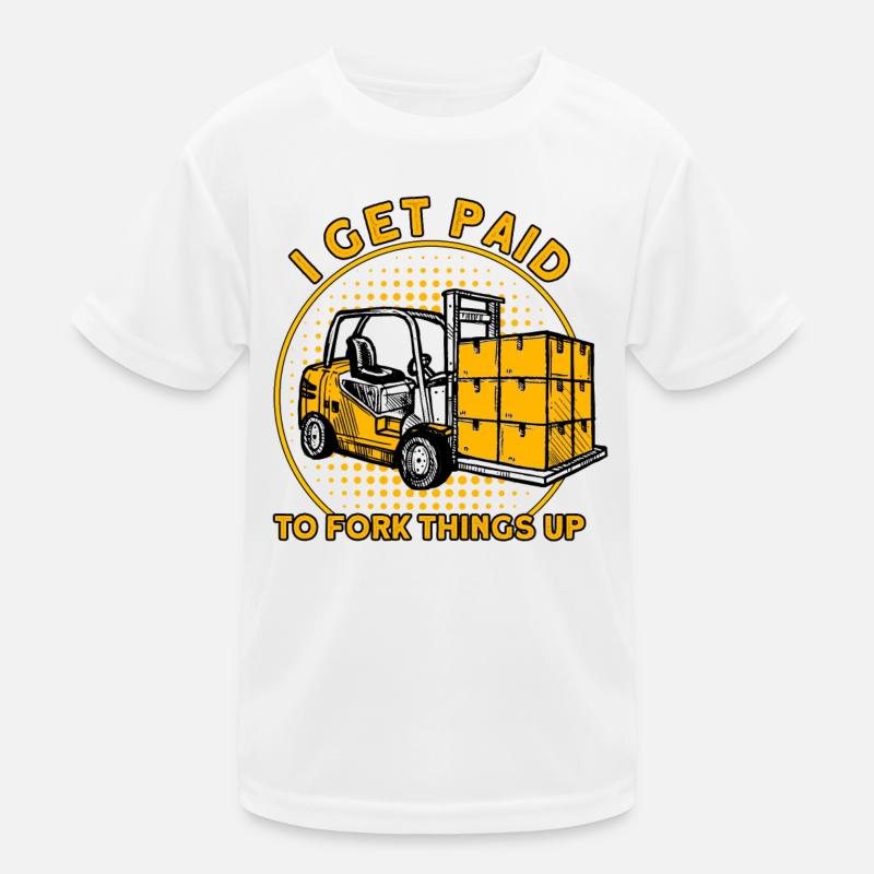 Gabelstaplerfahrer Dinge aufgabeln Geschenk Kinder Funktions-T-Shirt