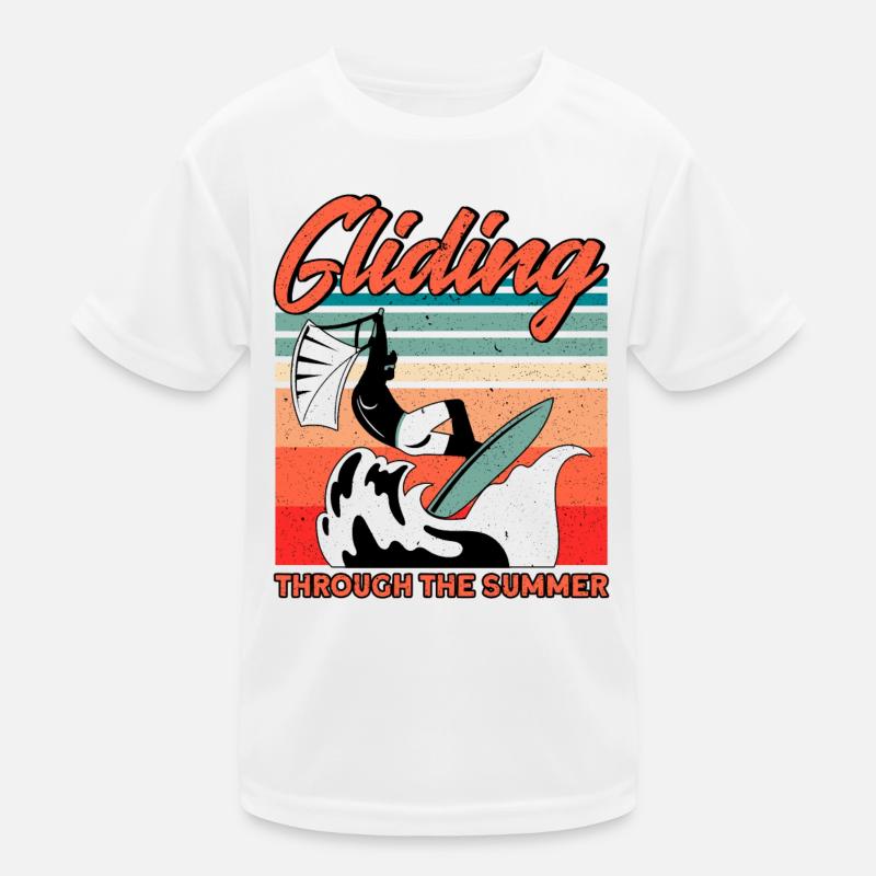Kiteboarder Kitesurfer Kiten Kiteboard Geschenk Kinder Funktions-T-Shirt