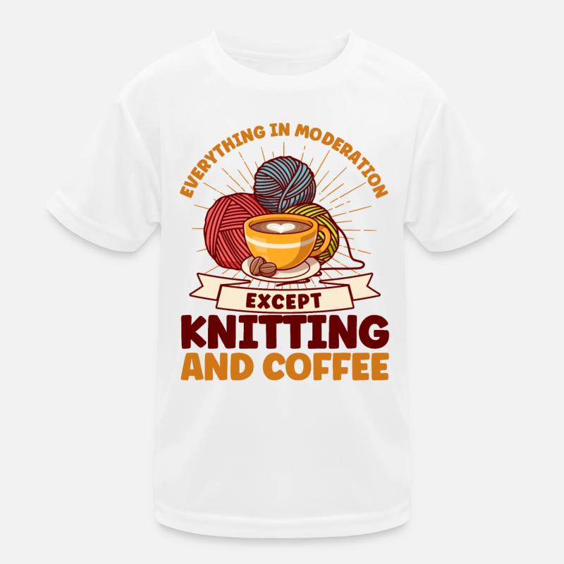Stricken Garn stricken Stricken Stoff Geschenk Kinder Funktions-T-Shirt
