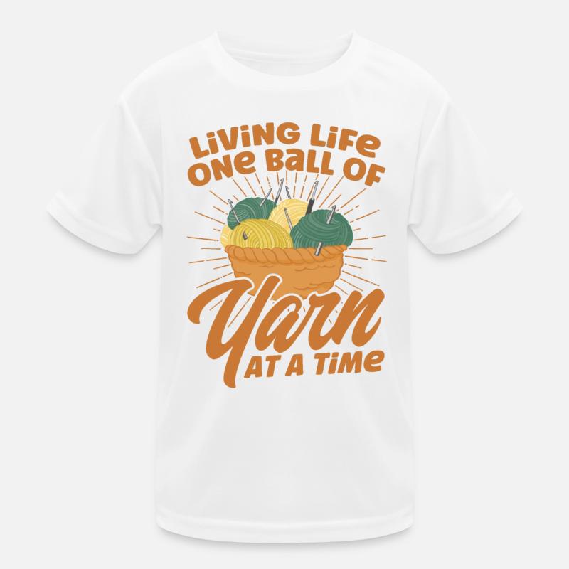 Garn stricken Stricken Stricken Stoff Geschenk Kinder Funktions-T-Shirt