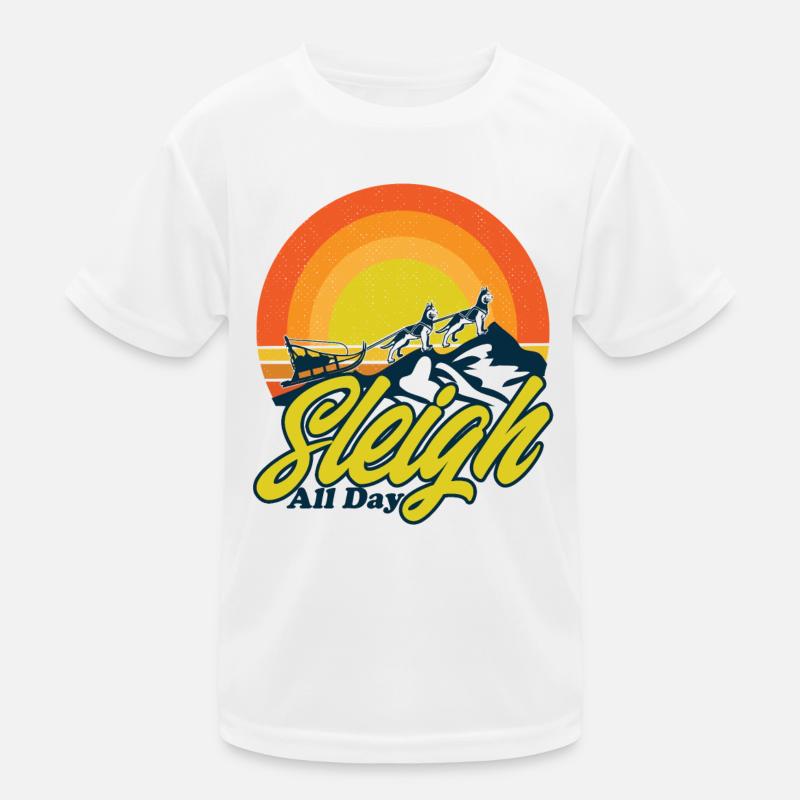 Traîneaux de course de chiens traîneaux T-shirt sport Enfant