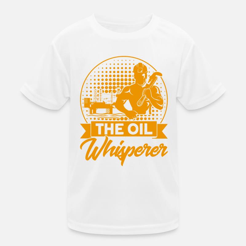 Arbeiten im Fracking Gas Arbeiter Ölfeld Arbeiter Kinder Funktions-T-Shirt