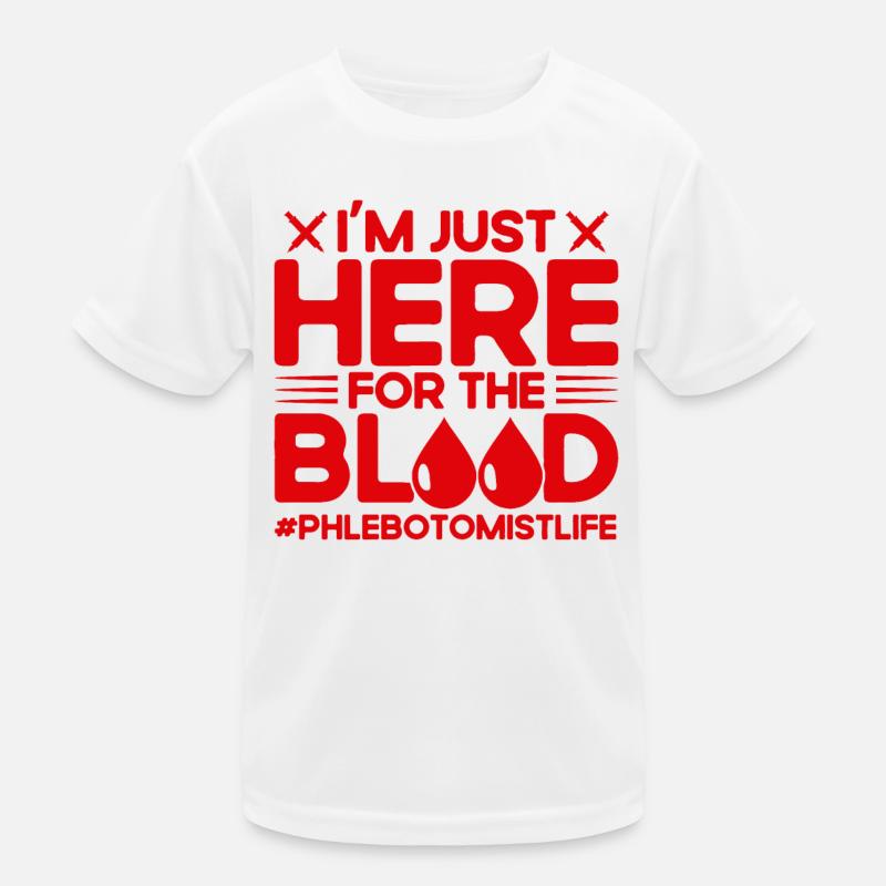 Phlebotomist Blood Sampling Phlebotomy Laboratory Geschen Kids Functional T-Shirt