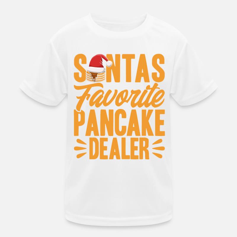 Breakfast Pancakes Fluffy Flat Cake Pank - Kids Functional T-Shirt - white