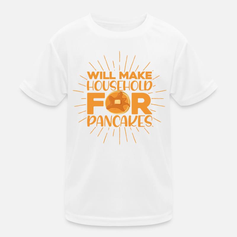 Fluffy Flat Cake Pancake Breakfast Pan T-shirt sport Enfant