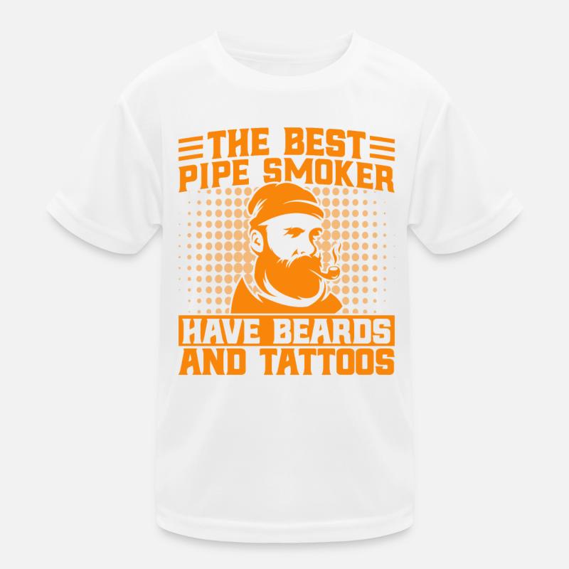 Fumer la pipe le tabac l’amateur de pipe gesc T-shirt sport Enfant