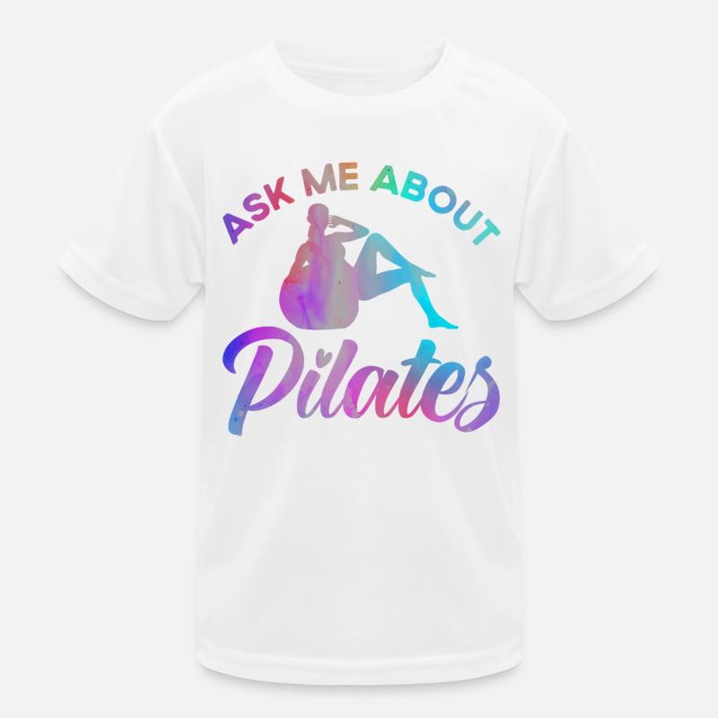 Pilates Frag mich über Pilates Geschenk Kinder Funktions-T-Shirt