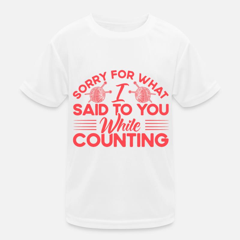 Stricken Garn stricken Quilten Geschenk Kinder Funktions-T-Shirt