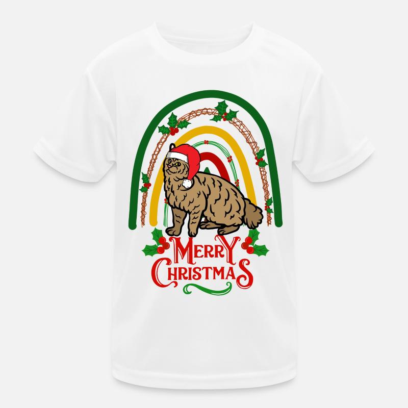 Pixie Bob Katze Weihnachten Kinder Funktions-T-Shirt