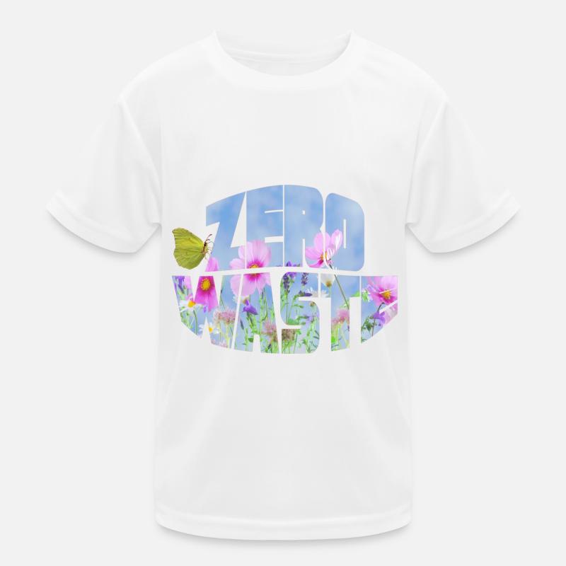 zero waste blumenwiese mit schmetterling Kinder Funktions-T-Shirt
