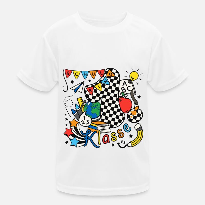 Schulkind 2026 Einschulung erste Klasse Doodle Kinder Funktions-T-Shirt