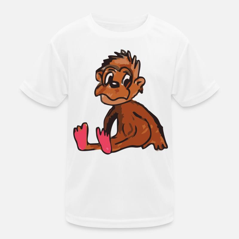 monkey Affe Kinder Funktions-T-Shirt